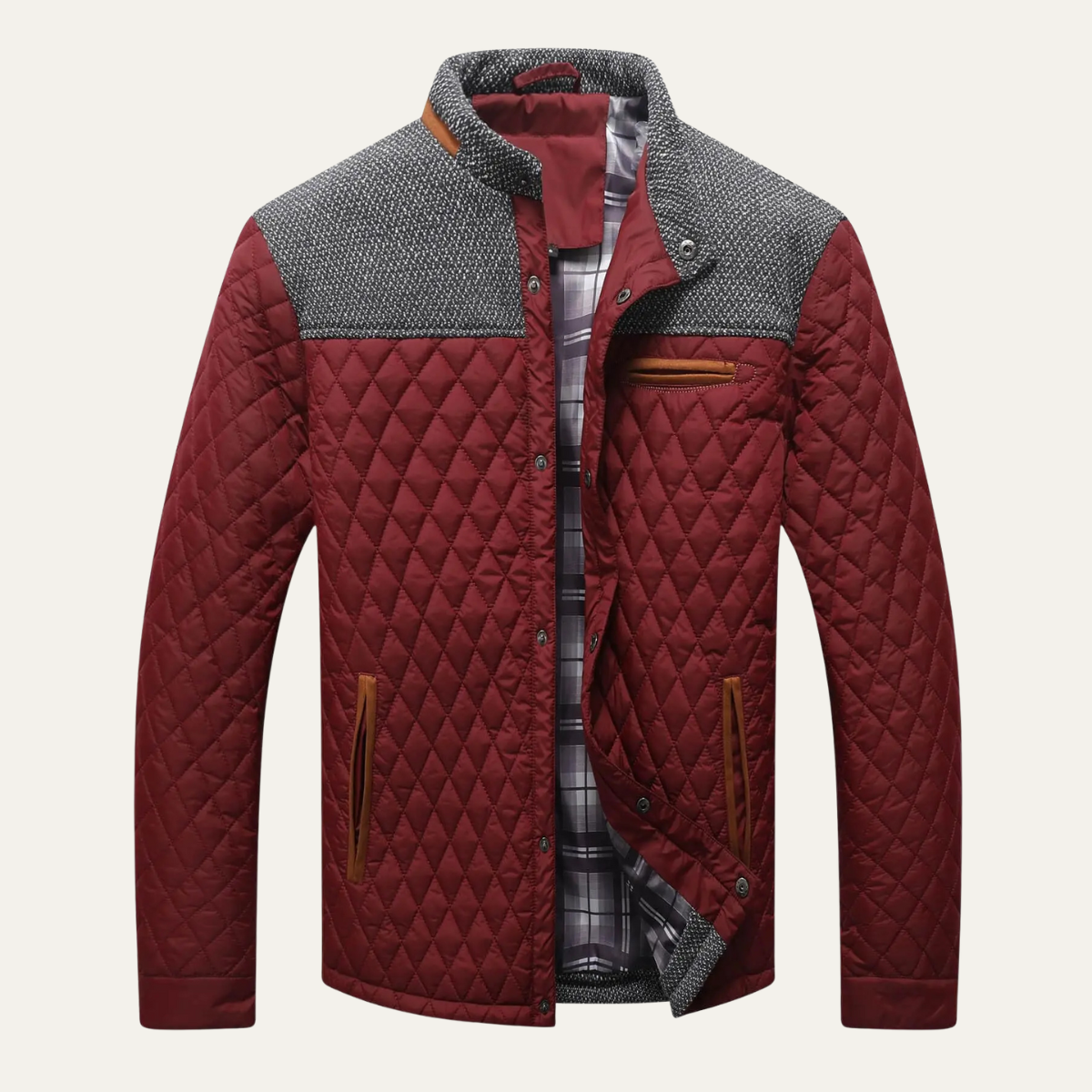 Men's Quilted Bomber Jacket Lightweight Padded