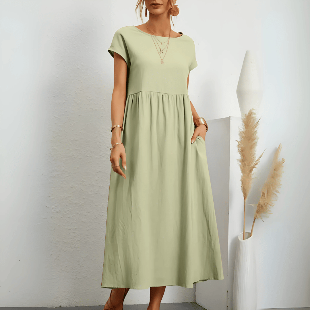 Women's Cotton Linen Maxi Dress