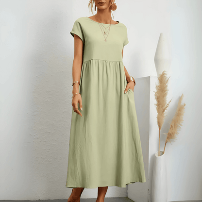 Women's Cotton Linen Maxi Dress