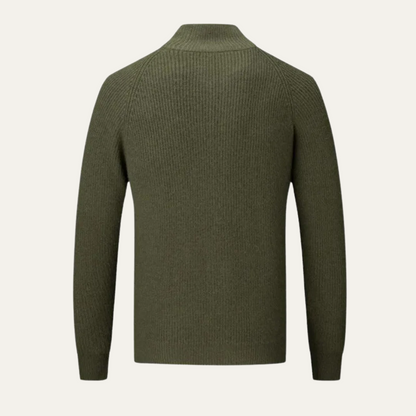 Men's Merino Wool Zip Up Cardigan
