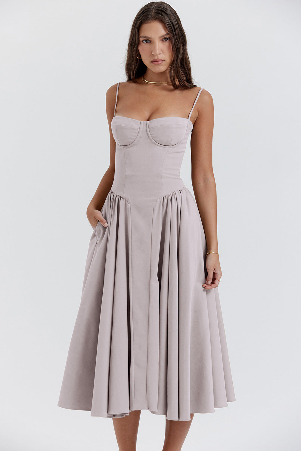 Floral Flowy Knee Length Dress