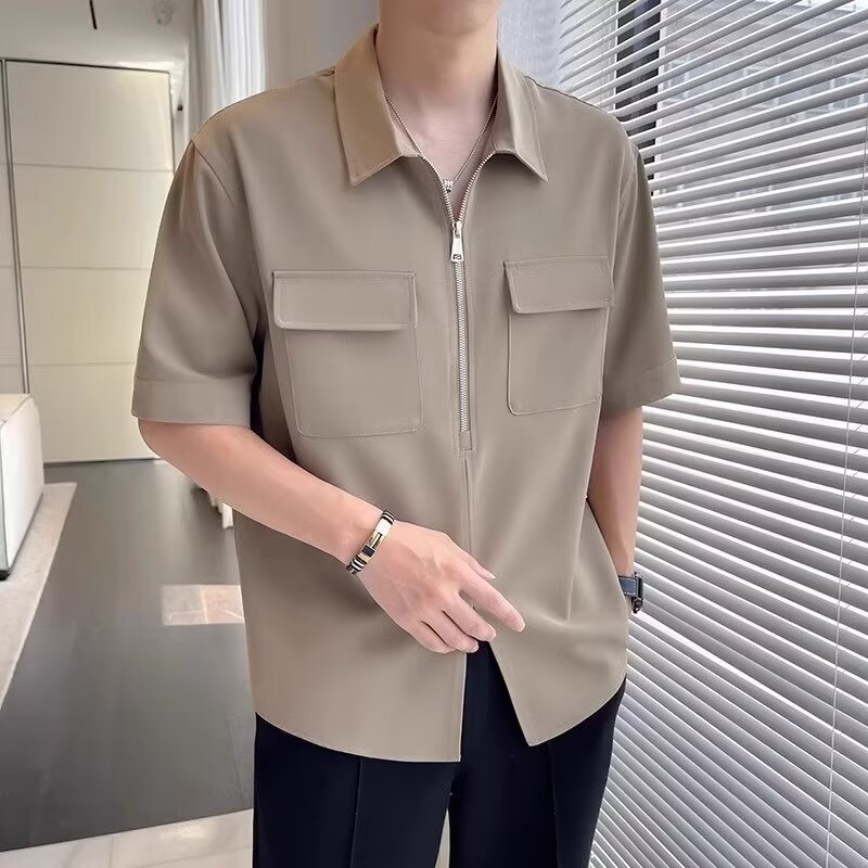 Ike Men's Casual Zip Up Shirt