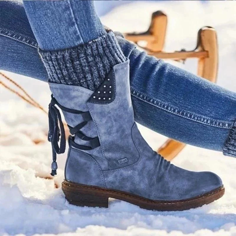 Women's Ankle Boots Lace Detail - VibreMode