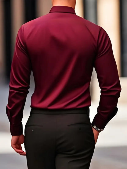 Men's Long Sleeve Button Down Dress Shirt