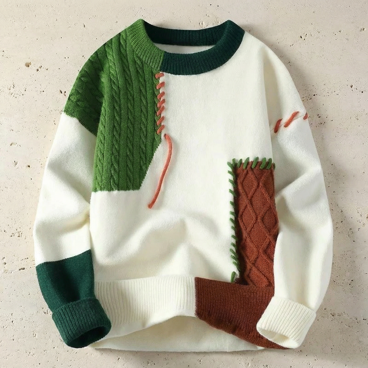 Lorenzo Men's Patchwork Sweater