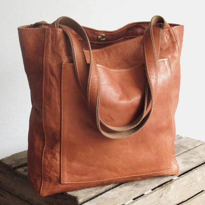 Luxury Genuine Leather Tote Bag - VibreMode