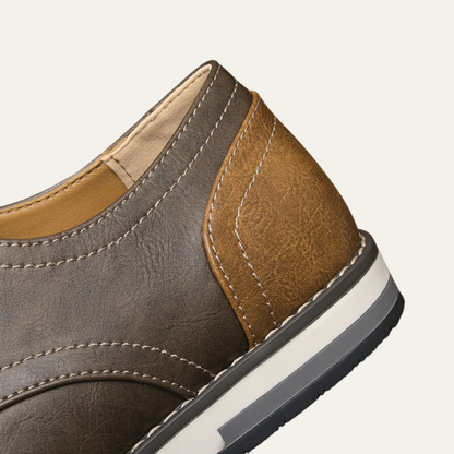 Hartwell Men's Leather Oxford Sneakers Two Tone Casual
