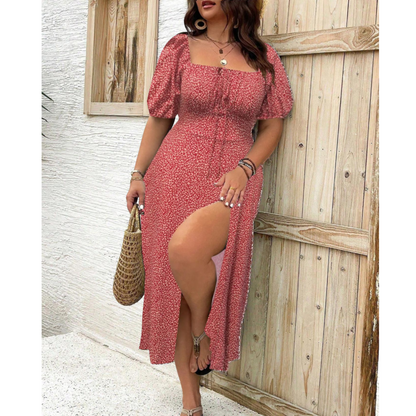 Women's Midi Dress Slide Slit Detail