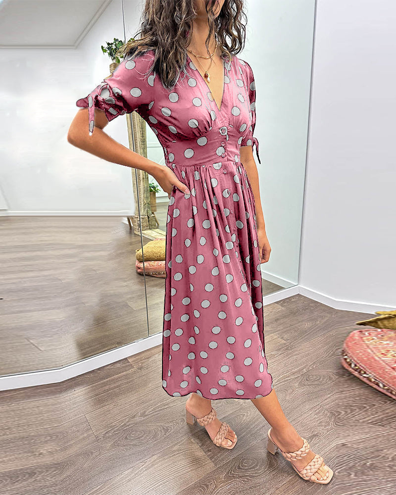 Stylish Dot Pattern Women's Dress