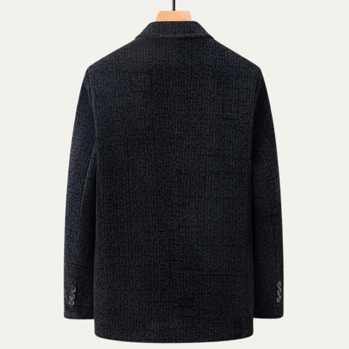 Men's Chenille Blazer Warm Fur Lined Navy
