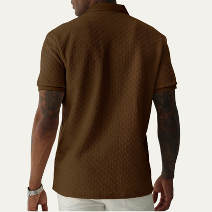 Men's Classic Polo Shirt Textured Summer