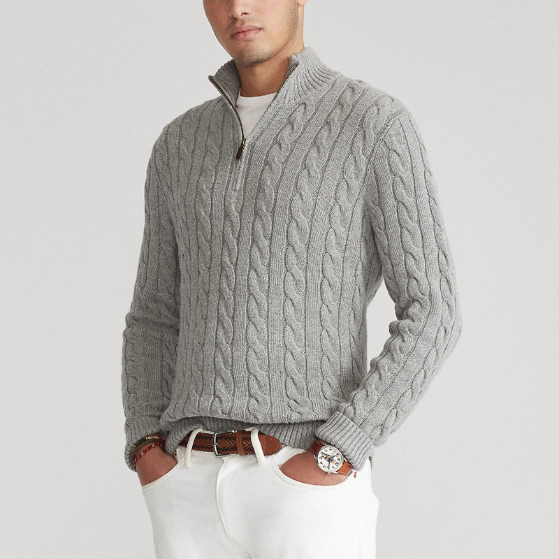 Men's Half Zip Sweater Classic Style - VibreMode