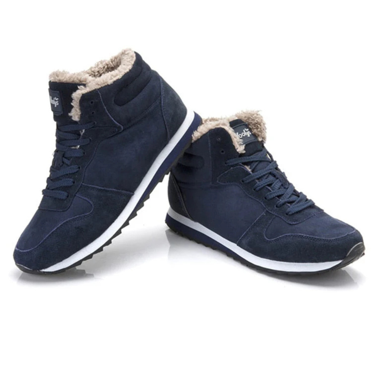 Men's Fleece Lined Ankle Boots Warm Winter Black