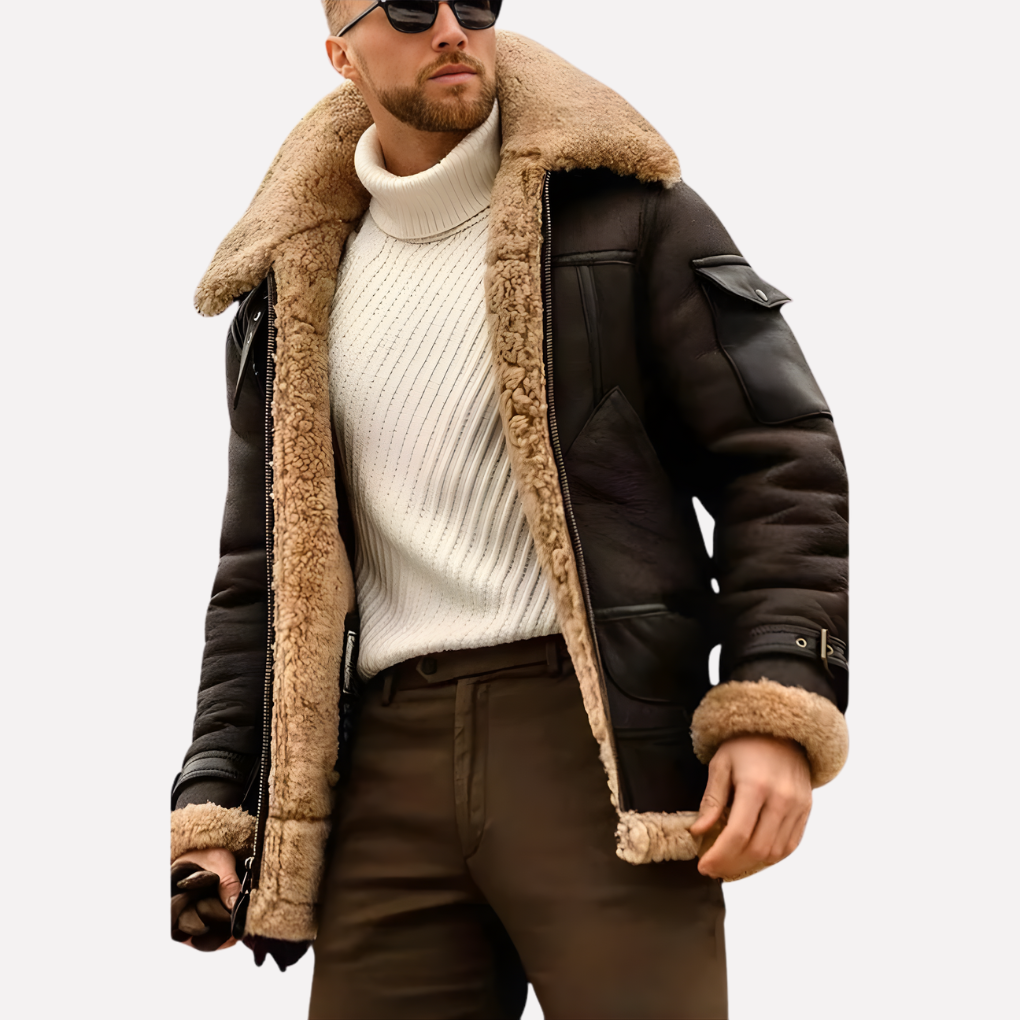 Men's Aviator Leather Jacket