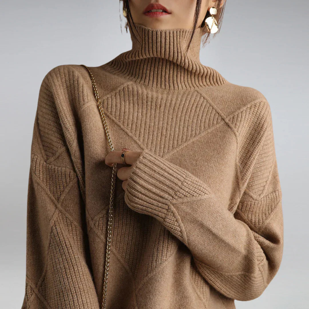 Women's Turtleneck Sweater Soft Knit Classic