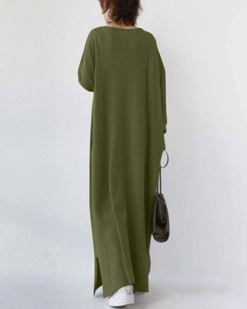 Stylish Long Sleeve Winter Maxi Dress for Women