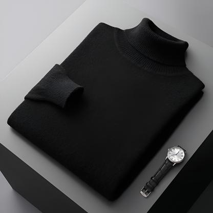 Men's Fine Wool Turtleneck Sweater