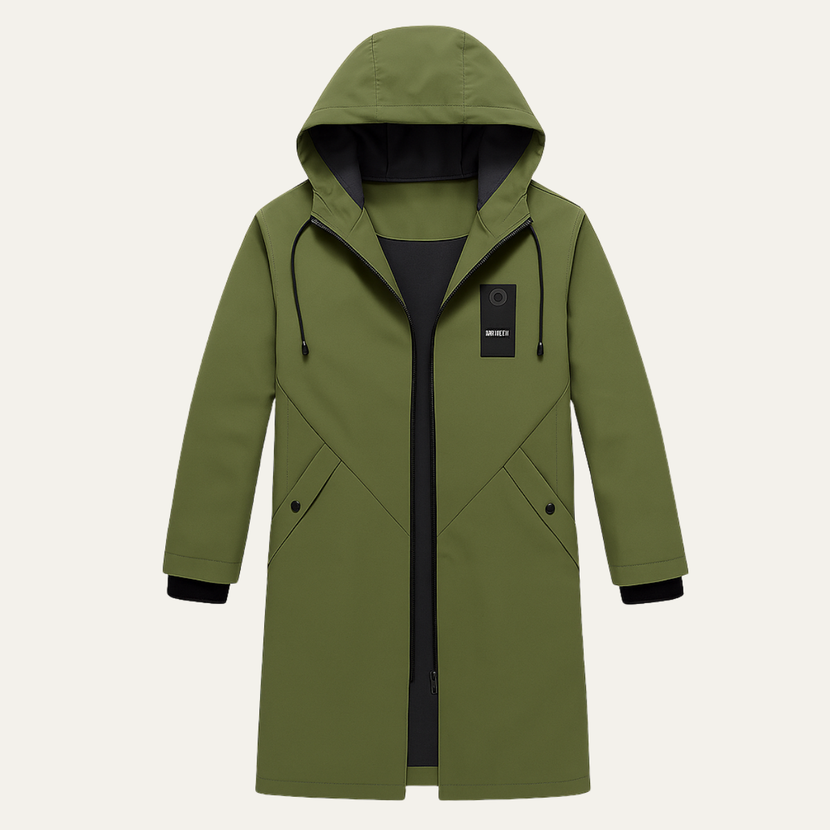 Waterproof Long Rain Jacket Windproof Hooded Coat - VibreMode