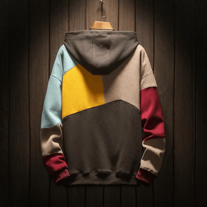 Multicolor Fleece Pullover Hoodie