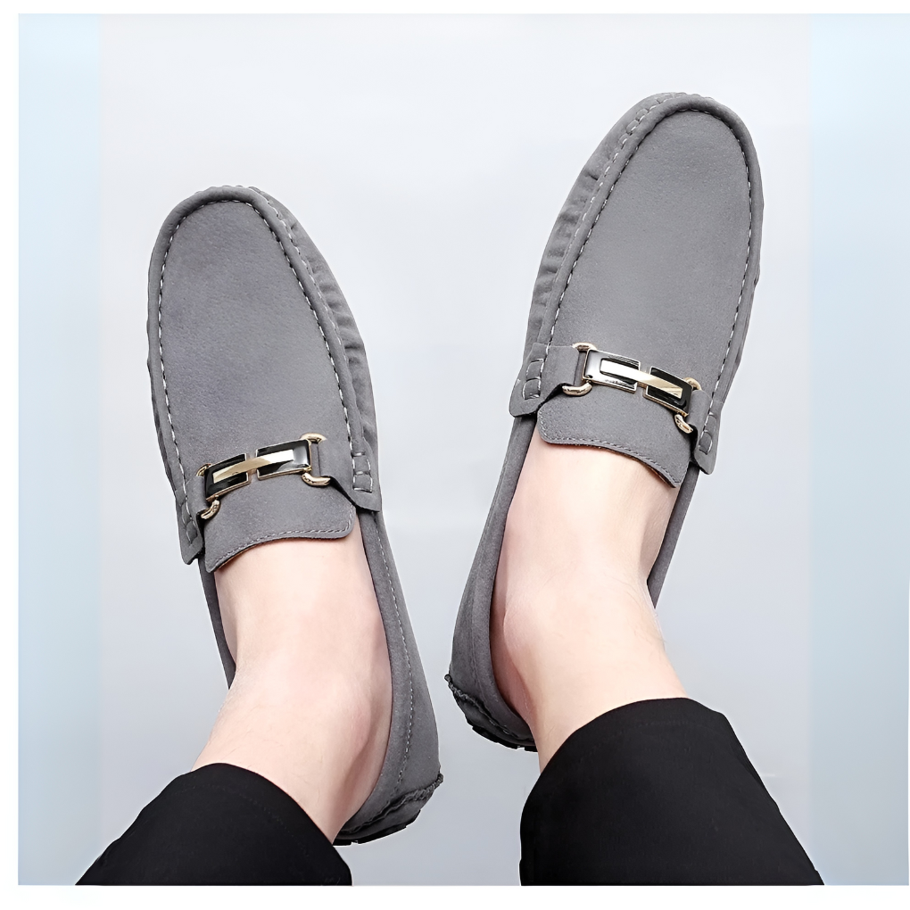 Men's Suede Slip On Moccasin Shoes