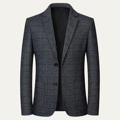 Men's Classic Plaid Blazer Check Pattern - VibreMode