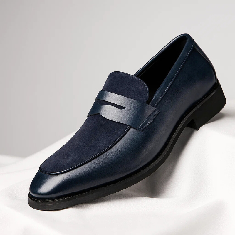 Italian Leather Penny Loafers - VibreMode