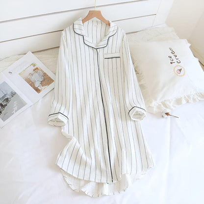Women's Cotton Nightgown Lightweight Striped