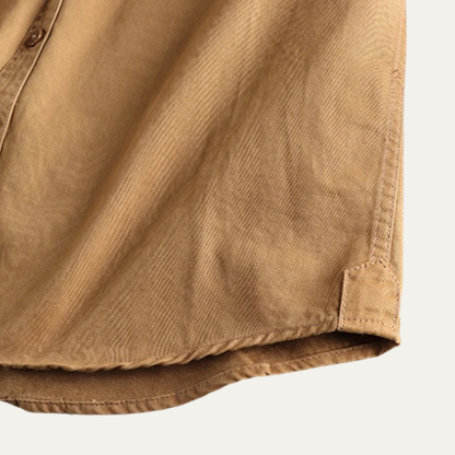 Men's Safari Shirt Button Up Casual Cotton