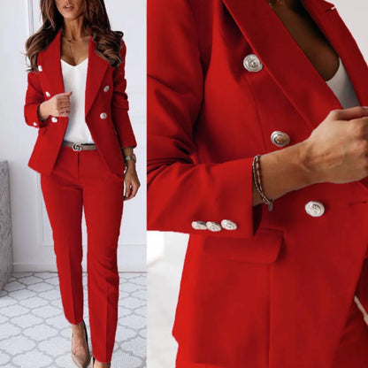 Classic Two-Piece Suit Set - Floral Pattern