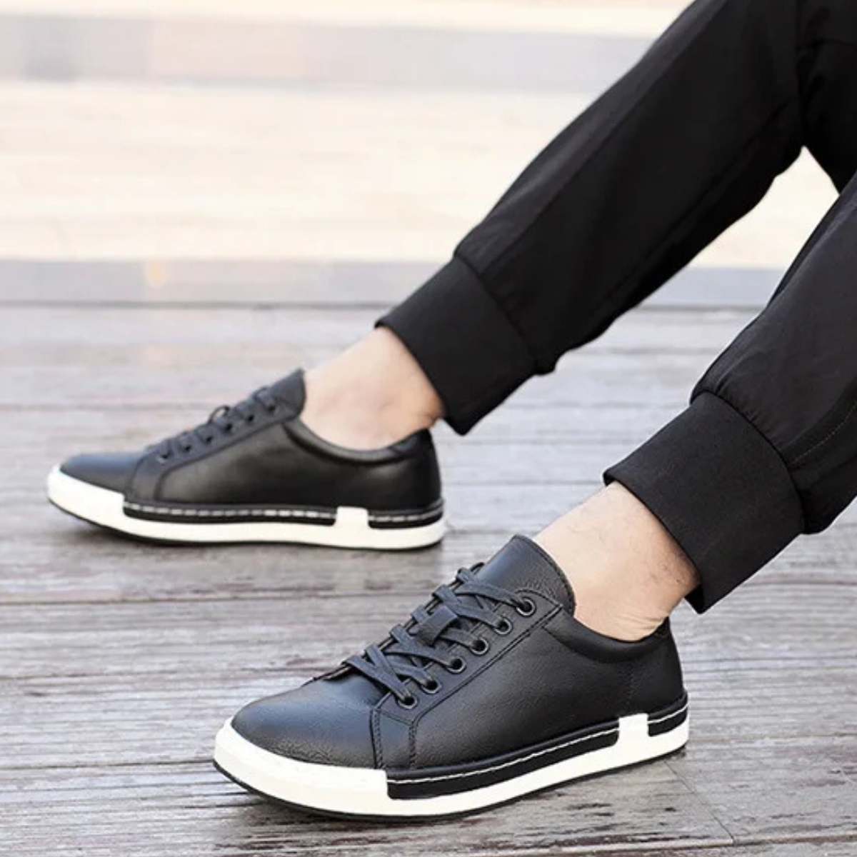 Men's Classic Lace Up Shoes Leather Brown