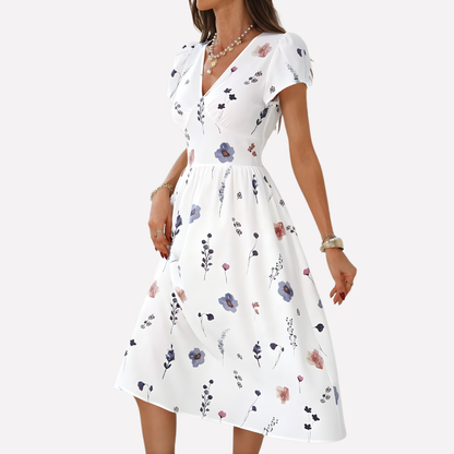 Women's V-Neck Pocket Dress