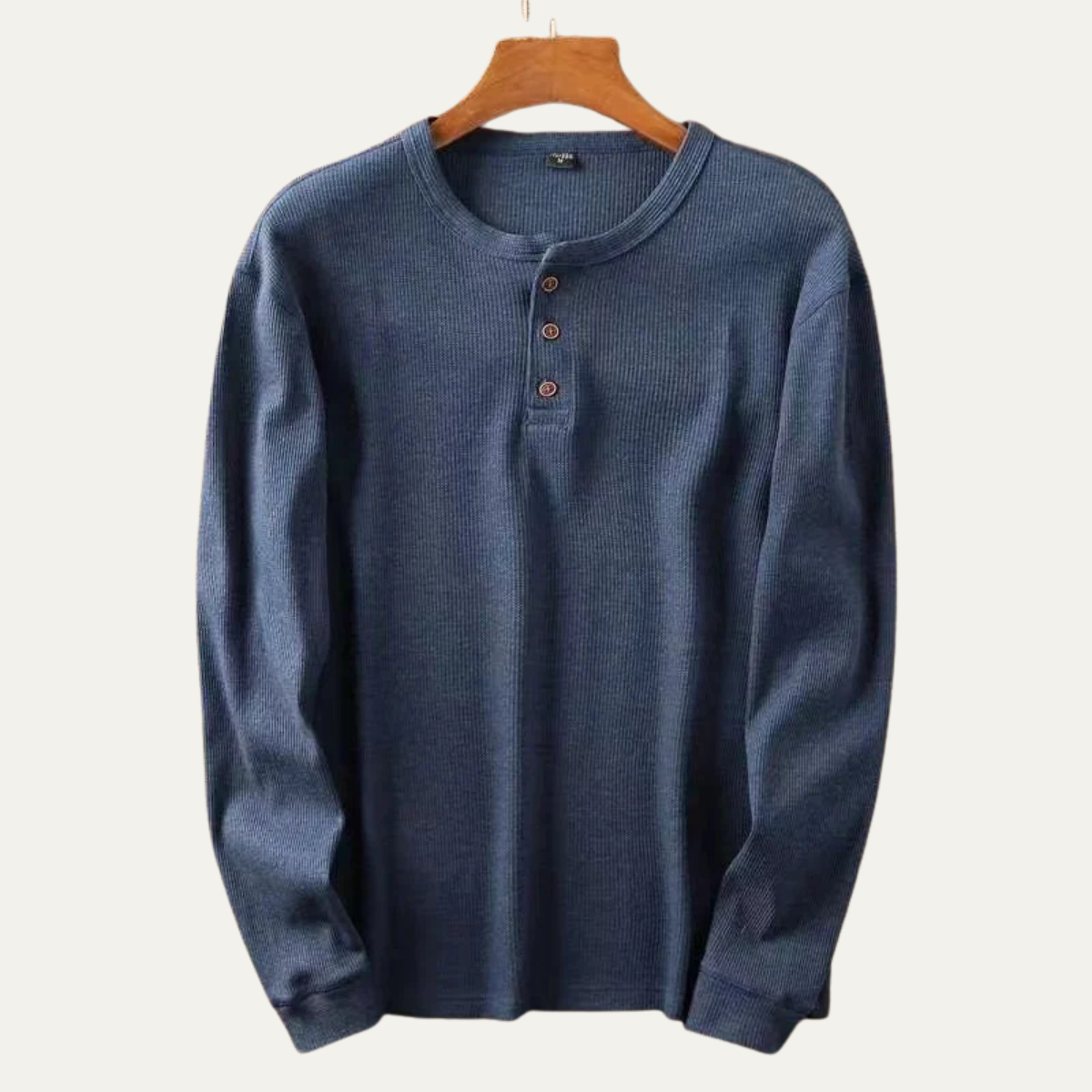 Men's Slim Fit Thermal Cotton Henley Shirt