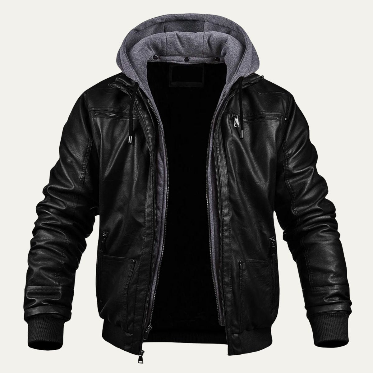 Men's Leather Jacket Modern Warm Brown - VibreMode