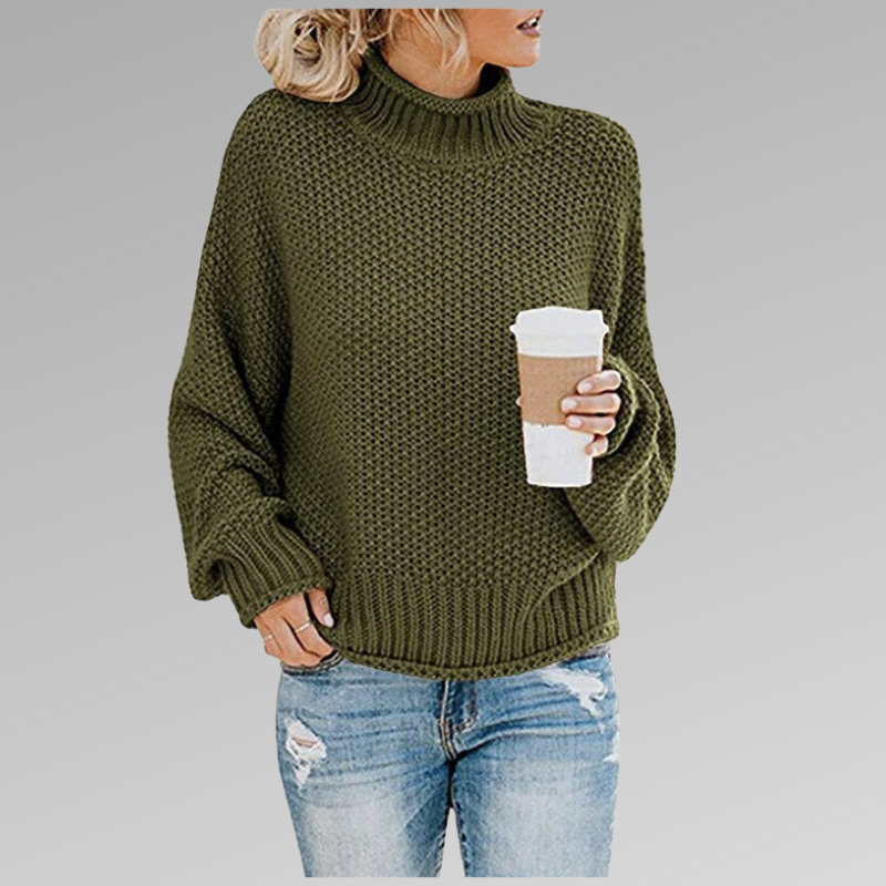 Women's Long Sleeve Knit Sweater Cozy Pullover