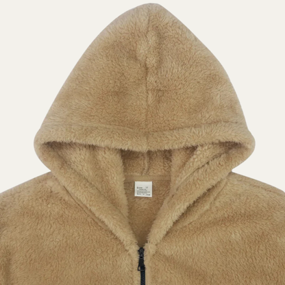 Men's Velvet Hoodie Jacket Soft Fleece Warm