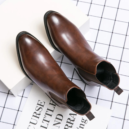 Men's Leather Chelsea Boots Vintage Brown