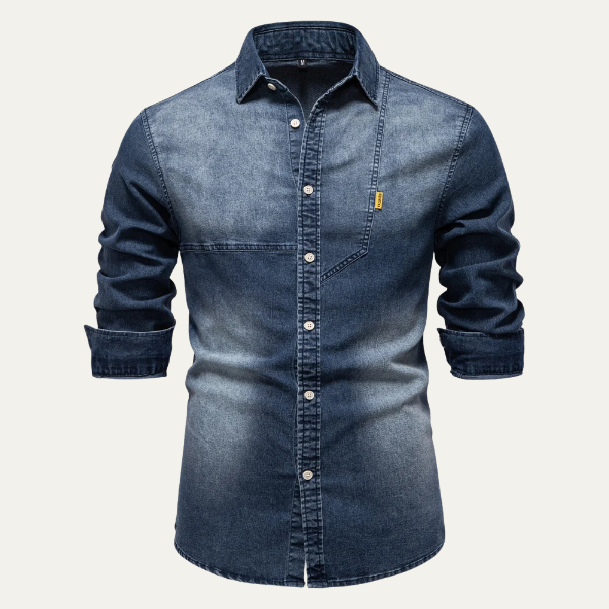 Mens Slim Fit Denim Cowboy Shirt
