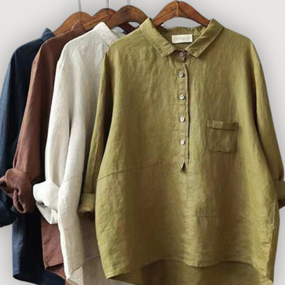 Women's Relaxed Linen Blouse