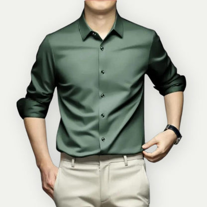 Men's Non Iron Dress Shirt Wrinkle Cotton