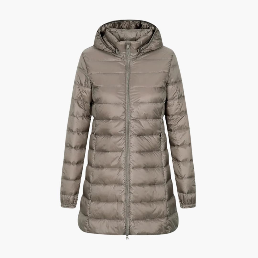 Women's Down Parka Jacket Hooded Long Cut