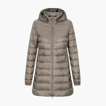 Women's Down Parka Jacket Hooded Long Cut