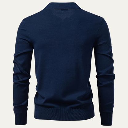 Men's Lightweight Knit Polo Sweater