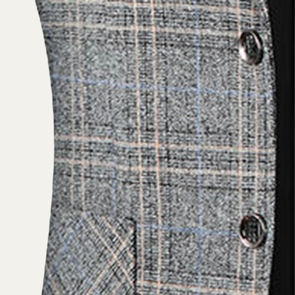 Mens Slim Fit Blazer Checked Lightweight Navy