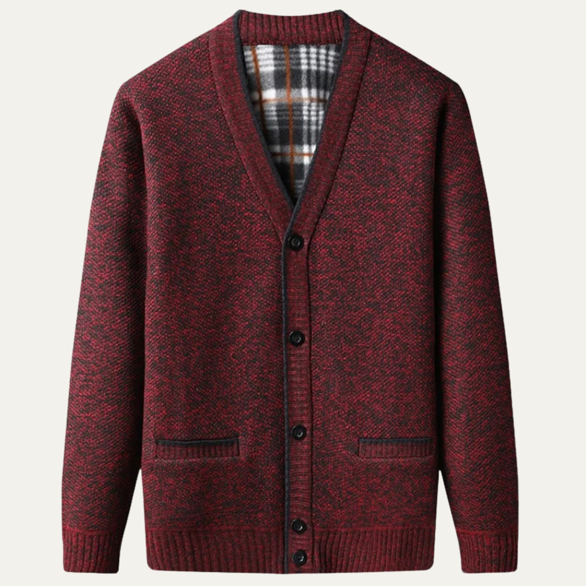 Men's Knitted Button Up Cardigan Warm Layer