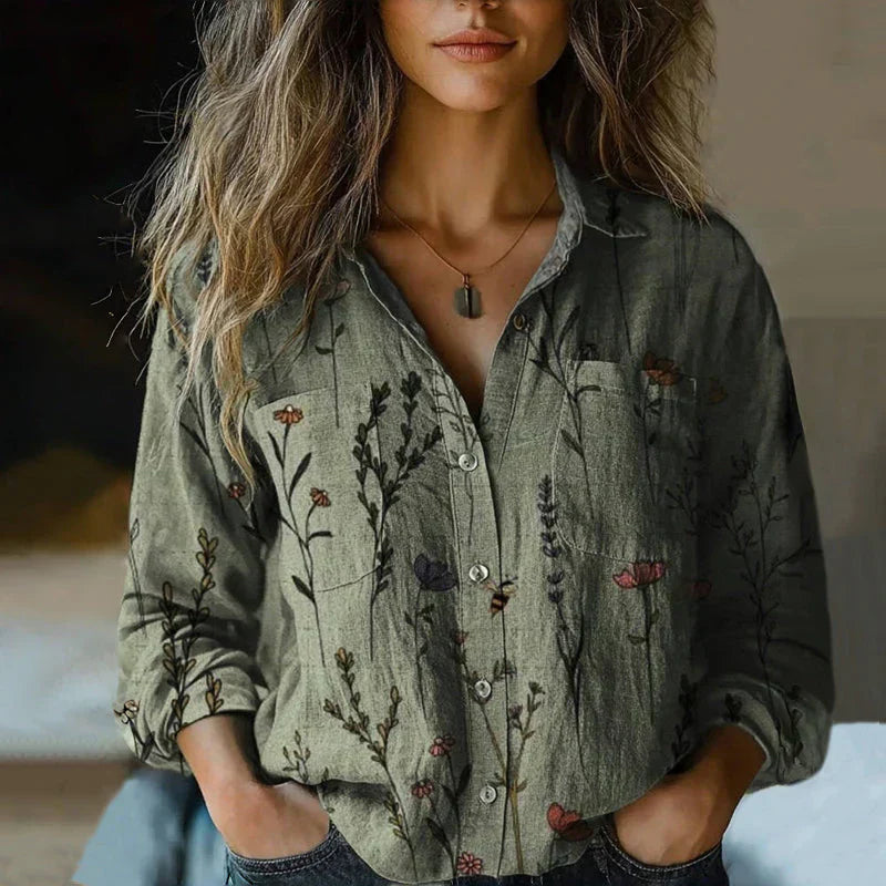 Unique Floral Print Classic Top