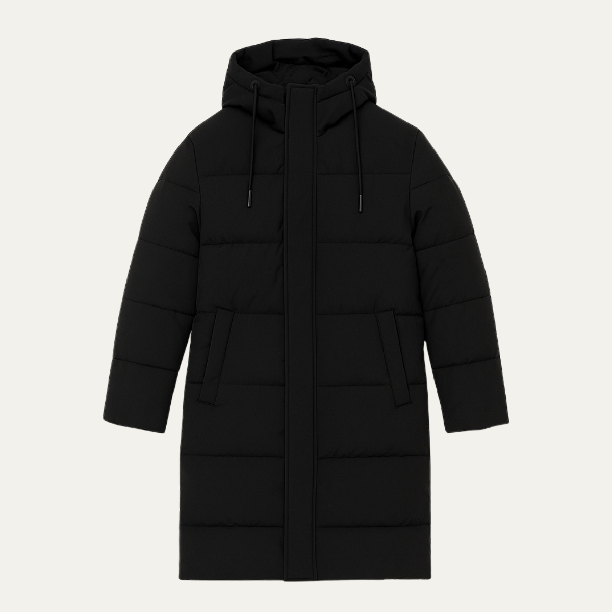 Men's Winter Puffer Hooded Parka Coat - VibreMode