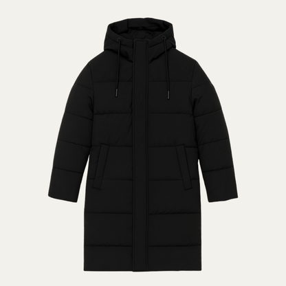Men's Winter Puffer Hooded Parka Coat - VibreMode