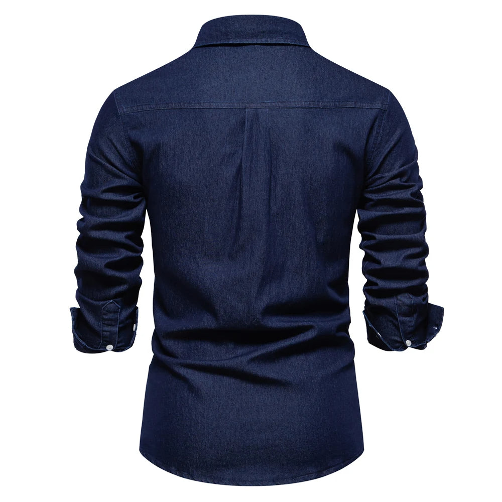 Mercer Men's Slim Fit Denim Shirt