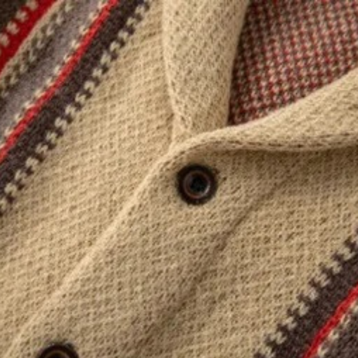 Men's Striped Knit Cardigan Shawl Collar Retro Style