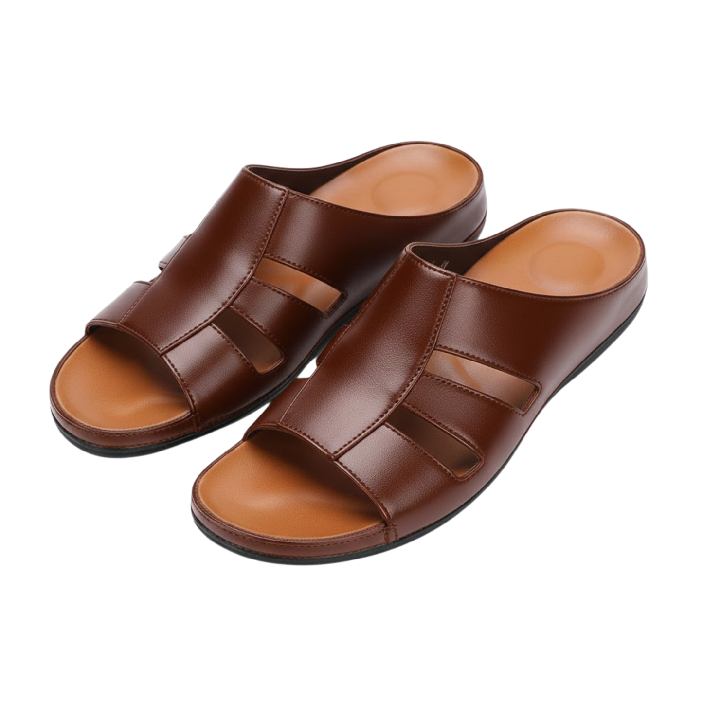Premium Genuine Leather Slip On Slippers